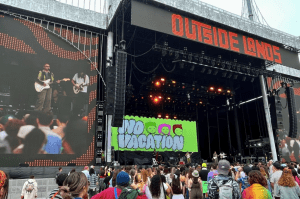 No Vacation playing on the main stage of Outside Lands Festival
